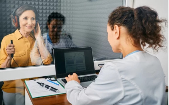 Patient undergoing Impedance Audiometry