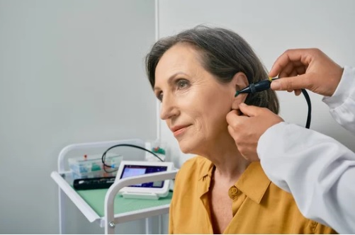 Patient undergoing Impedance Audiometry